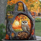 Sunlight Owl XR0710007CL Quilted Tote Bag