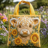 Baby Cow Sunflower CW3009002CL Quilted Tote Bag