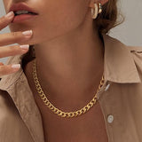 Chunky Gold Ring Cuban Necklace