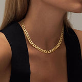 Chunky Gold Ring Cuban Necklace