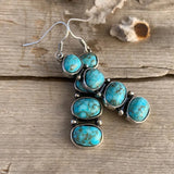 Retro Red Turquoise Earrings