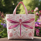Romantic Dragonfly CW0110016CL Quilted Tote Bag