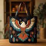 Native Bald Eagle CW0901008CL Quilted Tote Bag