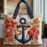 Floral Anchor Glow CW2309011CL Quilted Tote Bag