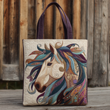 Tribal Horse XR0212034CL Quilted Tote Bag