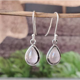 Classic White Crystal Pendant Vintage Earrings
