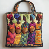 African Women Story WN0701025CL Quilted Tote Bag