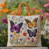 Floral Butterfly CW1501010CL Quilted Tote Bag
