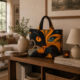 Quilted Tote Bag - Mystic Cat