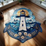 Aegean Blue Custom Shape Area Rug NCU0PT11615