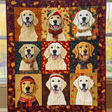 Autumn Retriever Charms Quilted Blanket NCU0DV485