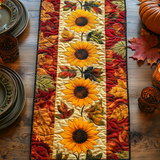 Autumn Sunflower Flair Quilted Table Runner NCU0DV936