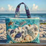 Quilted Tote Bag - Turtle Love
