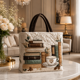 Quilted Tote Bag - Coffee Chapter