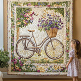 Bicycle Blooms Art Quilt Hanging NCU0PT813