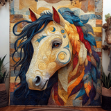 Binding Horse Quilted Blanket NCU0DV1292