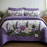 Lavender 3-Piece Quilted Bedding Set NCU0VT149