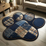 Blue Heritage Paw Custom Shape Area Rug NCU0HH1958