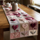 Blush Heart Quilted Table Runner NCU0TV1462