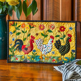 Bright Chicken Meadow Quilted Place Mat NCU0TL224