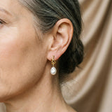 Gold Elegance: Baroque Pearl Earrings