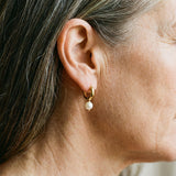 Delicate Gold-Plated Pearl Earrings