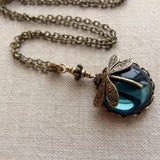 Retro Dragonfly Pendant Necklace