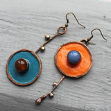 Artisan Crafted Enamel Earrings