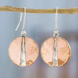 Retro Round Rose Gold Earrings with a Touch of Sparkle