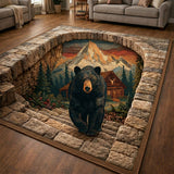 Cabin Mountain Bear Area Rug NCU0NT12439