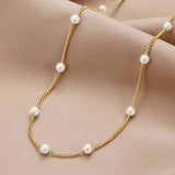 Freshwater Pearl Gold Necklace
