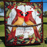 Cardinals Appear When Angels Are Near Art Quilt Hanging NCU0TL1058