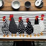 Chicken Coop Quilted Table Runner NCU0PT364