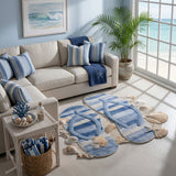 Coastal Breeze Sand Custom Shape Area Rug NCU0NT12630