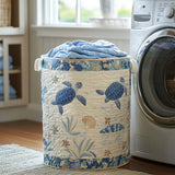 Sea Turtle Quilted Laundry Basket NCU0QN030