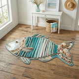 Coastal Pearl Scallop Custom Shape Area Rug NCU0PT11662