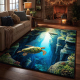Coastal Turtle Area Rug NCU0TD2437