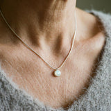 Timeless Silver Necklace with a Single Pendant
