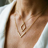 Chic V-Shape Geometric Pendant Necklace