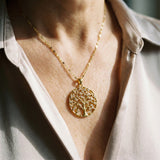 Gold Life Roots Pendant Necklace