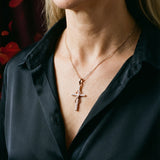 Cross Pendant Necklace with Diamond Alloy