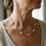 Freshwater Pearl Gold Necklace
