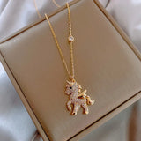 Graceful Unicorn Pendant Necklace
