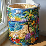 Tropic Haven Quilted Laundry Basket NCU0QN021
