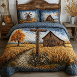 Cross 3-Piece Quilted Bedding Set NCU0VT189