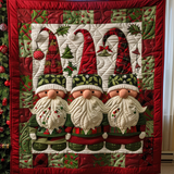 Cozy Christmas Gnomes Quilted Blanket NCU0DV188