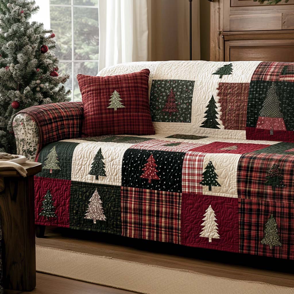 Xmas Quilted Sofa Cover NCU0VT301
