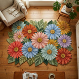 Daisy Bloom Custom Shape Area Rug NCU0TD2651