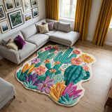 Desert Bloom Custom Shape Area Rug NCU0DK12302