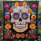 Dia De Los Muertos Quilted Blanket NCU0TH506